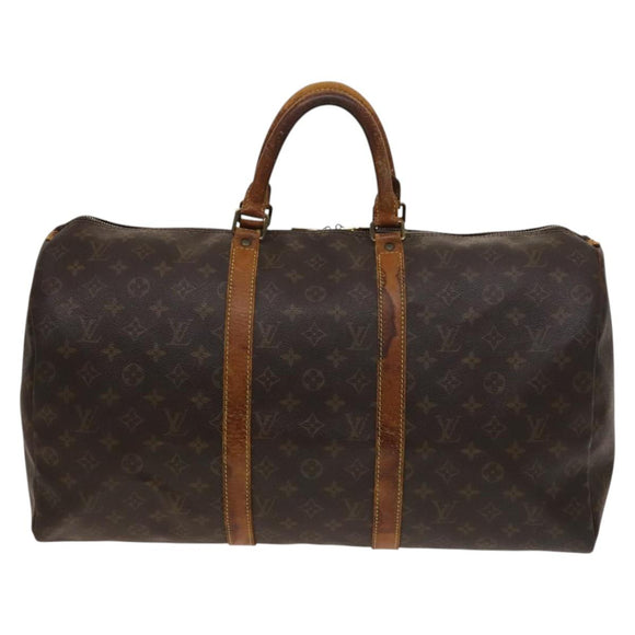 LOUIS VUITTON Monogram Keepall 50 Boston Bag M41426 LV Auth 129690