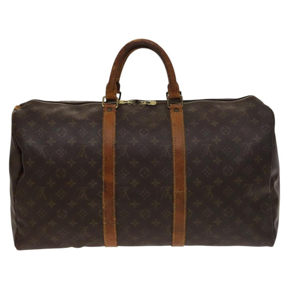 LOUIS VUITTON Monogram Keepall 50 Boston Bag M41426 LV Auth 129690
