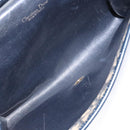 Christian Dior Trotter Canvas Shoulder Bag Navy Gold Auth 129696-12