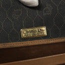 Christian Dior Honeycomb Canvas Chain Shoulder Bag PVC Black Gold Auth 129697-18