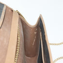 Christian Dior Honeycomb Canvas Chain Shoulder Bag PVC Black Gold Auth 129697-19