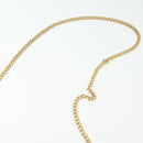 Christian Dior Honeycomb Canvas Chain Shoulder Bag PVC Black Gold Auth 129697-8