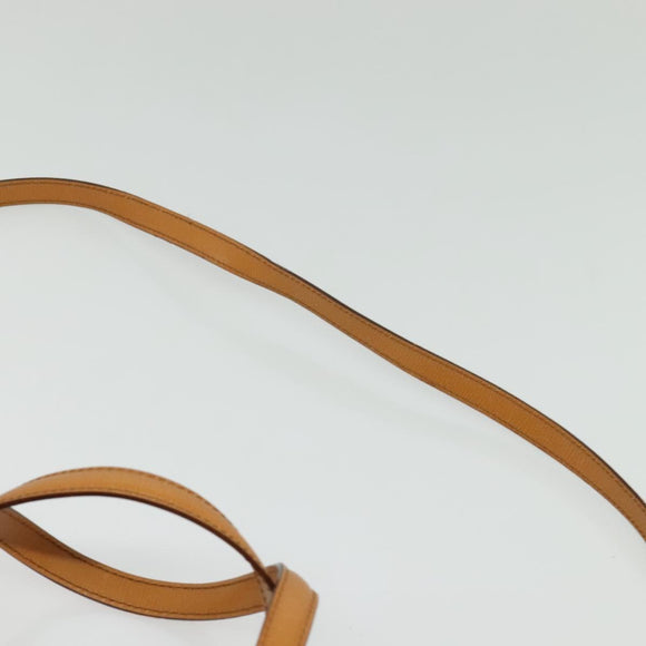 Christian Dior Hand Bag Leather 2way Brown Gold Auth 129698