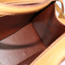 Christian Dior Hand Bag Leather 2way Brown Gold Auth 129698-19