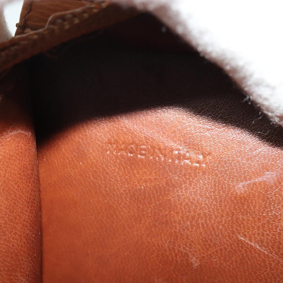 Christian Dior Hand Bag Leather 2way Brown Gold Auth 129698