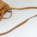 Christian Dior Hand Bag Leather 2way Brown Gold Auth 129698-9
