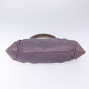 Salvatore Ferragamo Gancini Hand Bag Leather Purple Auth 129700-5