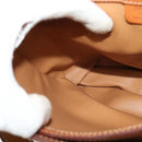 CELINE Macadam Canvas Shoulder Bag PVC Leather Brown Gold Auth 129705-21