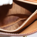 CELINE Macadam Canvas Shoulder Bag PVC Leather Brown Gold Auth 129705-11