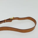 CELINE Macadam Canvas Shoulder Bag PVC Leather Brown Gold Auth 129705-8