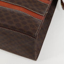 CELINE Macadam Canvas Tote Bag PVC Leather Brown Gold Auth 129707-12