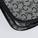 CELINE C Sulky Shoulder Bag Canvas Navy Gold Auth 129708-12
