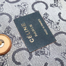 CELINE C Sulky Shoulder Bag Canvas Navy Gold Auth 129708-17
