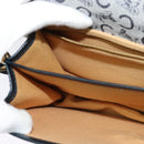 CELINE C Sulky Shoulder Bag Canvas Navy Gold Auth 129708-20