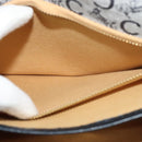 CELINE C Sulky Shoulder Bag Canvas Navy Gold Auth 129708-21