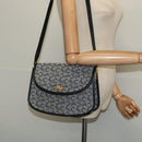CELINE C Sulky Shoulder Bag Canvas Navy Gold Auth 129708-22