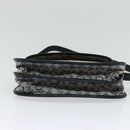 CELINE C Sulky Shoulder Bag Canvas Navy Gold Auth 129708-9