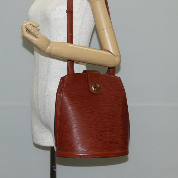 LOUIS VUITTON Epi Cluny Shoulder Bag Brown M52253 LV Auth 129727