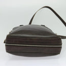 LOUIS VUITTON Cuir Bequia Porte Documents Vertical Bag Dark Brown LV Auth 129732-5