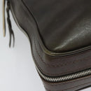 LOUIS VUITTON Cuir Bequia Porte Documents Vertical Bag Dark Brown LV Auth 129732-16