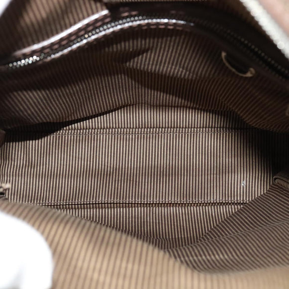 LOUIS VUITTON Cuir Bequia Porte Documents Vertical Bag Dark Brown LV Auth 129732