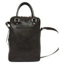 LOUIS VUITTON Cuir Bequia Porte Documents Vertical Bag Dark Brown LV Auth 129732-13
