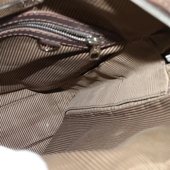 LOUIS VUITTON Cuir Bequia Porte Documents Vertical Bag Dark Brown LV Auth 129732