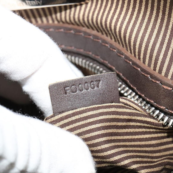 LOUIS VUITTON Cuir Bequia Porte Documents Vertical Bag Dark Brown LV Auth 129732