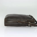 LOUIS VUITTON Cuir Bequia Porte Documents Vertical Bag Dark Brown LV Auth 129732-4