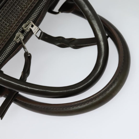 LOUIS VUITTON Cuir Bequia Porte Documents Vertical Bag Dark Brown LV Auth 129732