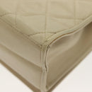 CHANEL Matelasse Chain Shoulder Bag Lamb Skin Ivory Gold CC Auth 129736-9