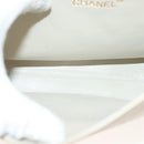 CHANEL Matelasse Chain Shoulder Bag Lamb Skin Ivory Gold CC Auth 129736-11