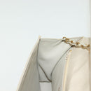 CHANEL Matelasse Chain Shoulder Bag Lamb Skin Ivory Gold CC Auth 129736-20