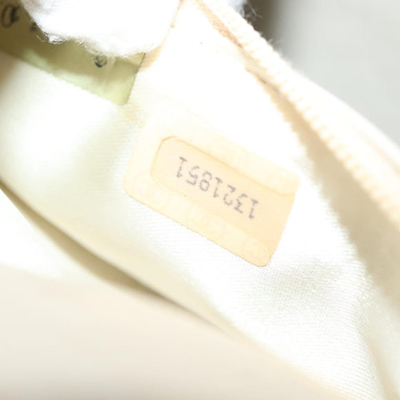 CHANEL Matelasse Chain Shoulder Bag Lamb Skin Ivory Gold CC Auth 129736