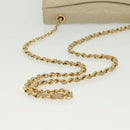 CHANEL Matelasse Chain Shoulder Bag Lamb Skin Ivory Gold CC Auth 129736-7