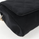 CHANEL Matelasse Chain Shoulder Bag Nylon Black CC Auth 129738V-14