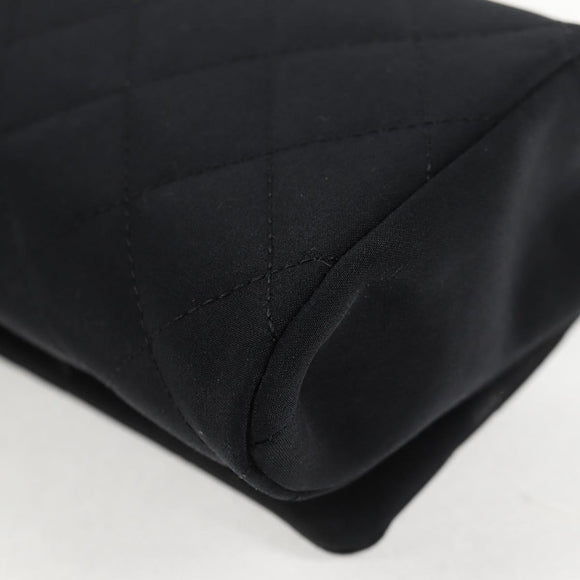 CHANEL Matelasse Chain Shoulder Bag Nylon Black CC Auth 129738V