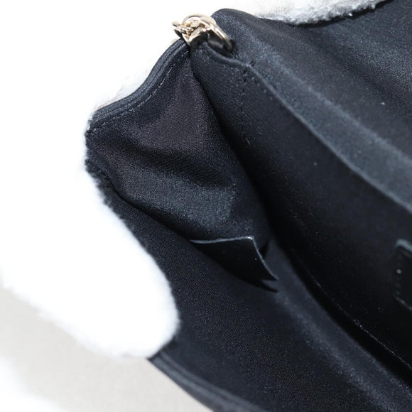 CHANEL Matelasse Chain Shoulder Bag Nylon Black CC Auth 129738V