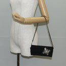 CHANEL Matelasse Chain Shoulder Bag Nylon Black CC Auth 129738V-22