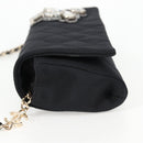 CHANEL Matelasse Chain Shoulder Bag Nylon Black CC Auth 129738V-3