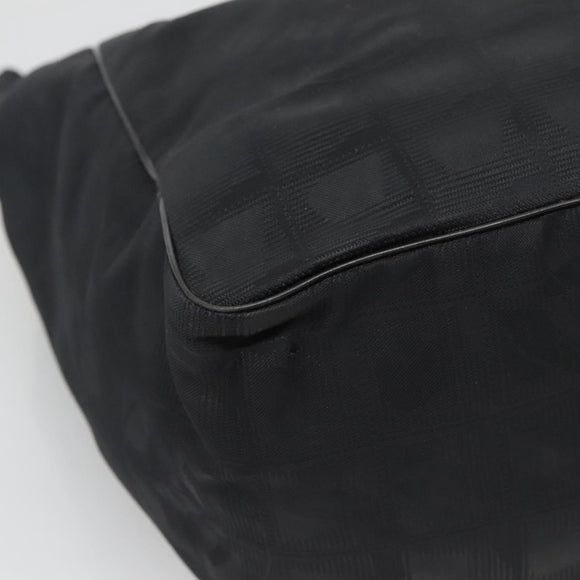 CHANEL New Travel Line Tote Bag Nylon Black CC Auth 129741