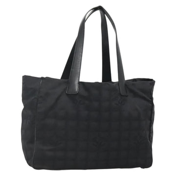 CHANEL New Travel Line Tote Bag Nylon Black CC Auth 129741
