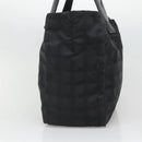 CHANEL New Travel Line Tote Bag Nylon Black CC Auth 129741-4