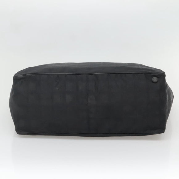 CHANEL New Travel Line Tote Bag Nylon Black CC Auth 129741