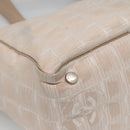 CHANEL New Travel Line Tote Bag Nylon Ivory CC Auth 129743-9