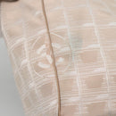 CHANEL New Travel Line Tote Bag Nylon Ivory CC Auth 129743-10