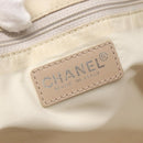 CHANEL New Travel Line Tote Bag Nylon Ivory CC Auth 129743-17