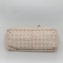 CHANEL New Travel Line Tote Bag Nylon Ivory CC Auth 129743-5