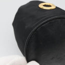 CELINE Pouch Nylon Black Gold Auth 129752-14