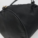 CELINE Pouch Nylon Black Gold Auth 129752-12